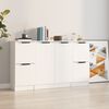 vidaXL Buffets 3 pcs Blanc Bois d'ing&eacute;nierie