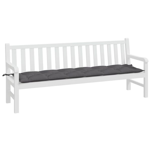 vidaXL Coussin de banc de jardin anthracite 200x50x7 cm tissu oxford