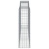 vidaXL Paniers &agrave; gabions arqu&eacute;s 15 pcs 400x50x160/180 cm fer galvanis&eacute;