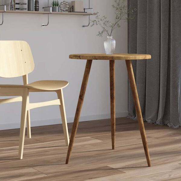 vidaXL Table de bistro Marron fonc&eacute; &Oslash;60x76 cm MDF et fer