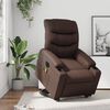 vidaXL Fauteuil inclinable de massage &eacute;lectrique marron similicuir