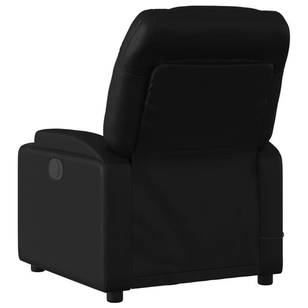 vidaXL Fauteuil de massage inclinable électrique noir similicuir