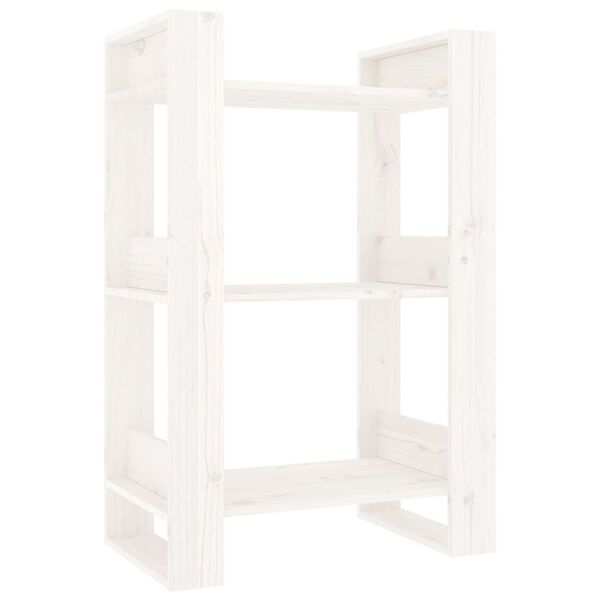 vidaXL Bibliothèque/Séparateur de pièce Blanc 60x35x91 cm Bois de pin