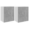 vidaXL Armoires suspendues 2 pi&egrave;ces "Lyon" Gris b&eacute;ton 50 x 31 x 60 cm Bois d'ing&eacute;nierie