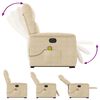 vidaXL Fauteuil inclinable de massage &eacute;lectrique cr&egrave;me