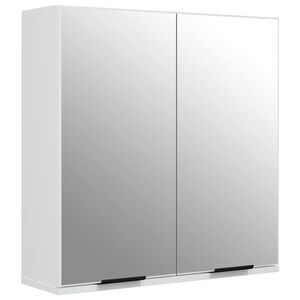 vidaXL Armoire &agrave; miroir de salle de bain Blanc 64x20x67 cm