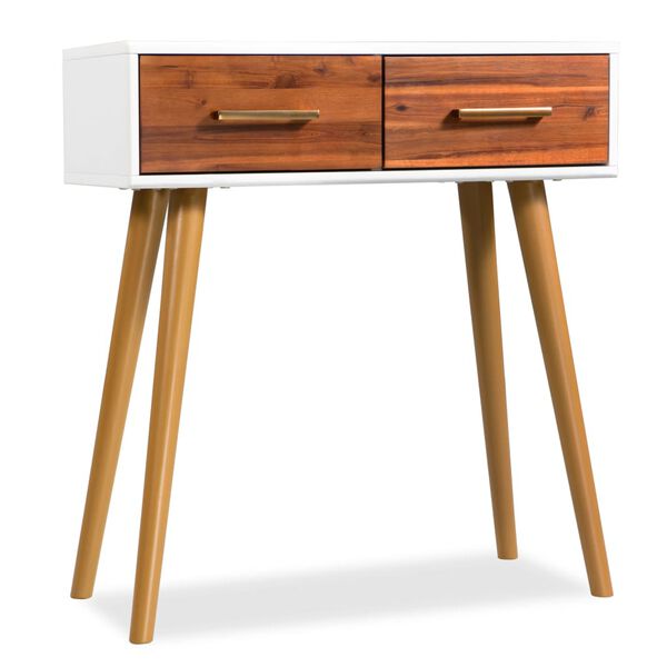 vidaXL Table console Bois d'acacia massif 70x30x75 cm