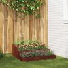 vidaXL Cache-pot de jardin Rouill&eacute; 90 x 90 x 35 cm Acier patin&eacute;