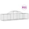 vidaXL Paniers &agrave; gabions arqu&eacute;s 11 pcs 200x50x40/60 cm fer galvanis&eacute;