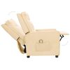 vidaXL Fauteuil de massage Cr&egrave;me Tissu