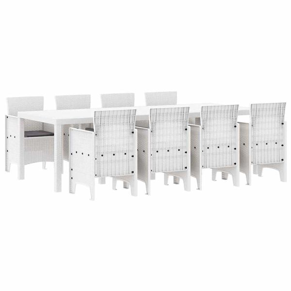 vidaXL Ensemble de salle &agrave; manger pour jardin 9 pcs Gris clair