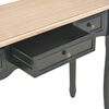 vidaXL Table de console et coiffeuse avec 3 tiroirs Noir