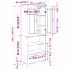 vidaXL Haut Armoire Ch&ecirc;ne artisanal 69,5 x 34 x 180 cm