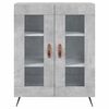vidaXL Buffet haut Gris b&eacute;ton 69,5x34x180 cm Bois d'ing&eacute;nierie