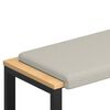 vidaXL Coussin de banc Velours Textur&eacute; Avoine Profondeur 35 cm