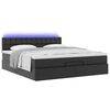vidaXL Lit ottoman avec matelas & LED Noir 160x200cm similicuir