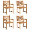 vidaXL Chaises de jardin 4 pcs Naturel Bois d'Acacia Massif