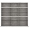 vidaXL Armoire à CD Gris béton 100x23x89,5 cm Bois d’ingénierie