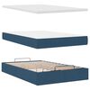 vidaXL Lit ottoman avec matelas bleu 120x200 cm tissu
