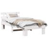 vidaXL Cadre de lit avec t&ecirc;te de lit Blanc 75 x 190 cm Pin massif