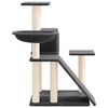 vidaXL Arbre à chat avec griffoirs en sisal Gris foncé 82 cm