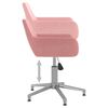 vidaXL Chaises pivotantes &agrave; manger lot de 2 Rose Velours