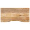 vidaXL Dessus de bureau avec courbe 110x60x2,5 cm manguier massif brut
