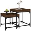 vidaXL Tables d'appoint 2 pcs Ch&ecirc;ne marron Bois d'ing&eacute;nierie