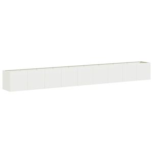 vidaXL Jardini&egrave;re blanc 360x40x40 cm acier lamin&eacute; &agrave; froid