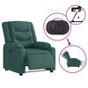 vidaXL Fauteuil inclinable &eacute;lectrique Vert fonc&eacute; Tissu