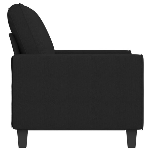 vidaXL Canap&eacute; &agrave; 2 places Noir 120 cm Tissu