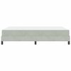 vidaXL Lit &agrave; ressorts avec matelas Gris clair 160 x 200 cm tissu