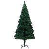vidaXL Sapin de Noël artificiel avec support vert 180 cm fibre optique