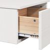 vidaXL Table de chevet avec tiroir 2 pcs Blanc 37 x 35 x 18,5 cm