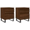 vidaXL Tables de chevet 2 pcs ch&ecirc;ne marron 40x35x50 cm bois ing&eacute;nierie