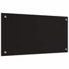 vidaXL Protection de cuisine 2 pcs Noir 80 x 40 cm verre tremp&eacute;