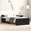 vidaXL Cadre de lit sans matelas ch&ecirc;ne noir 75x190 cm bois ing&eacute;nierie