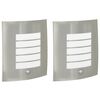 vidaXL Applique Murale Ext&eacute;rieure 2 pi&egrave;ces Argent&eacute; 23,5 x 9 x 26 cm