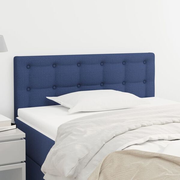 vidaXL T&ecirc;te de lit Bleu 100x5x78/88 cm Tissu