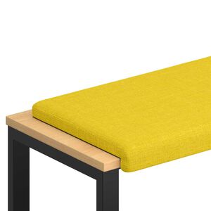 vidaXL Coussin de banc Tissu Jaune clair Profondeur 35 cm