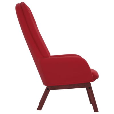 vidaXL Chaise de relaxation Rouge bordeaux Velours