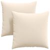 vidaXL Coussins de canap&eacute; 2 pc tissu Beige 60 x 60 cm