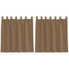 vidaXL Voilages &agrave; &oelig;illets 2 pcs marron clair 140 x 140 cm