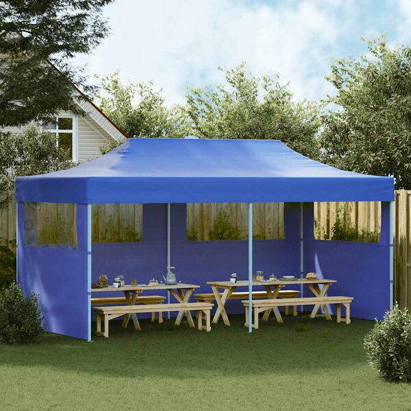 vidaXL Tente de r&eacute;ception pliable bleue 3 x 6 m