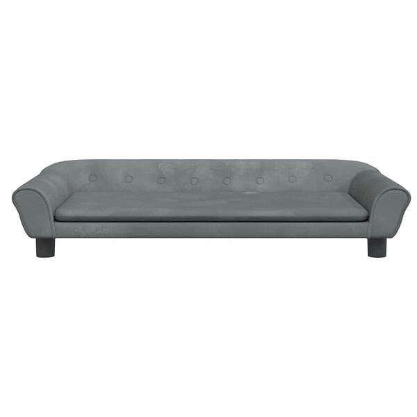 vidaXL Canap&eacute; pour enfants gris fonc&eacute; 100x50x26 cm velours