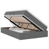 vidaXL Lit avec rangement et matelas Gris fonc&eacute; 120 x 200 cm Polyester
