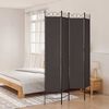 vidaXL Cloison de s&eacute;paration 4 panneaux Marron 160x220 cm Tissu