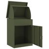 vidaXL Bo&icirc;te de d&eacute;p&ocirc;t de colis Vert olive 47,5 x 38 x 59 cm Acier