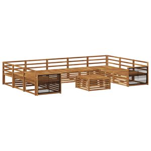 vidaXL Ensemble de canap&eacute;s d'ext&eacute;rieur 10 pcs Naturel