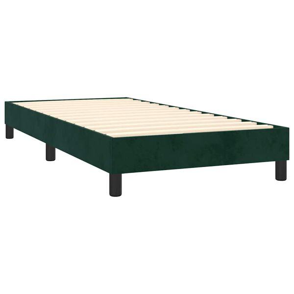 vidaXL Sommier &agrave; lattes de lit et matelas Vert fonc&eacute; 120x200cm Velours